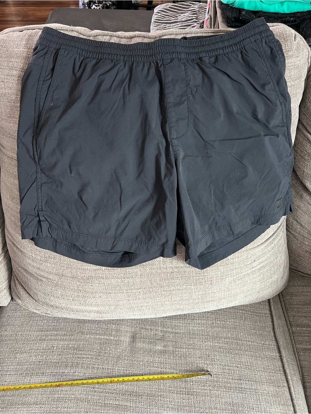 Wilson Black Athletic Shorts with Red Tag